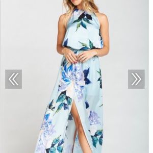 Show me your Mumu- Heather Halter Dress in print “Mint to be Floral”